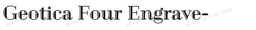 Geotica Four Engrave字体转换